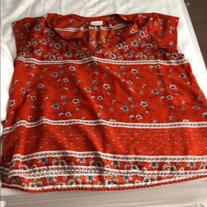 Orange short sleeve shirt